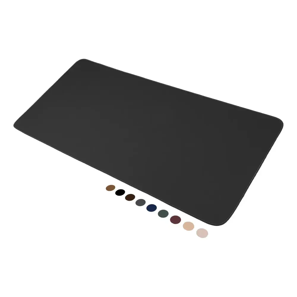 Mousepad Grande Preto 90x40 Deskpad Couro Antiderrapante Mesa Computador Notebook Eddias Liso