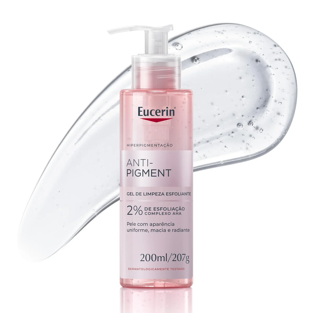 EUCERIN Gel de Limpeza Facial e Corporal 200ml, Anti-Pigment, Esfoliação Suave, Esfoliante, Pele Uniforme