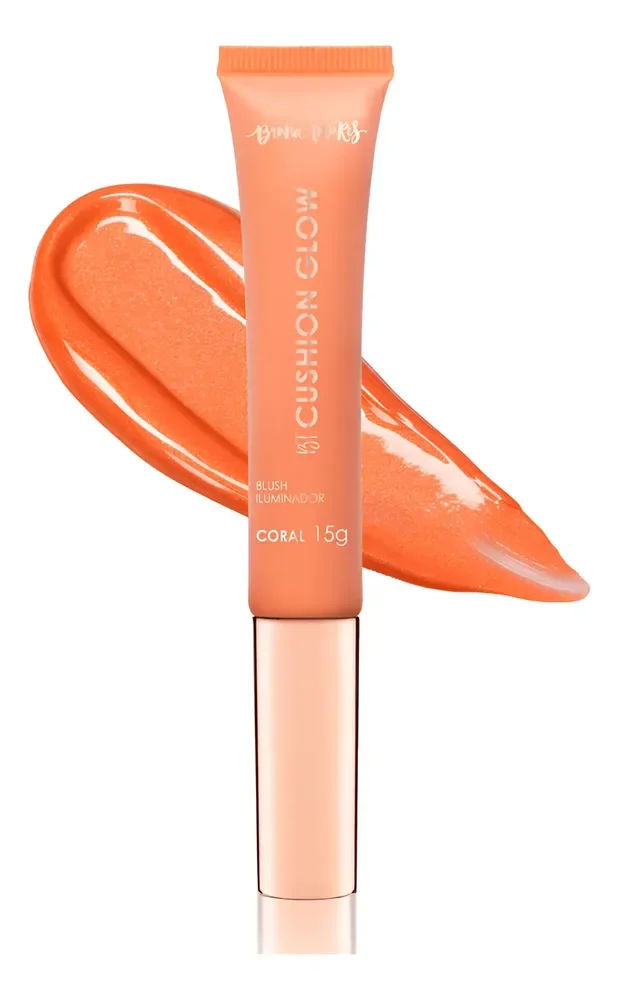 Blush Iluminador - Bt Cushion Glow 15g - Bruna Tavares Coral