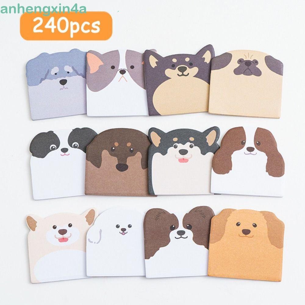 Bloco De Notas ANHENGXIN 240cps , Adesivas Autoadesivas Para Cães E Gatos , Blocos De Escrita , Adesivo Em Formato De An