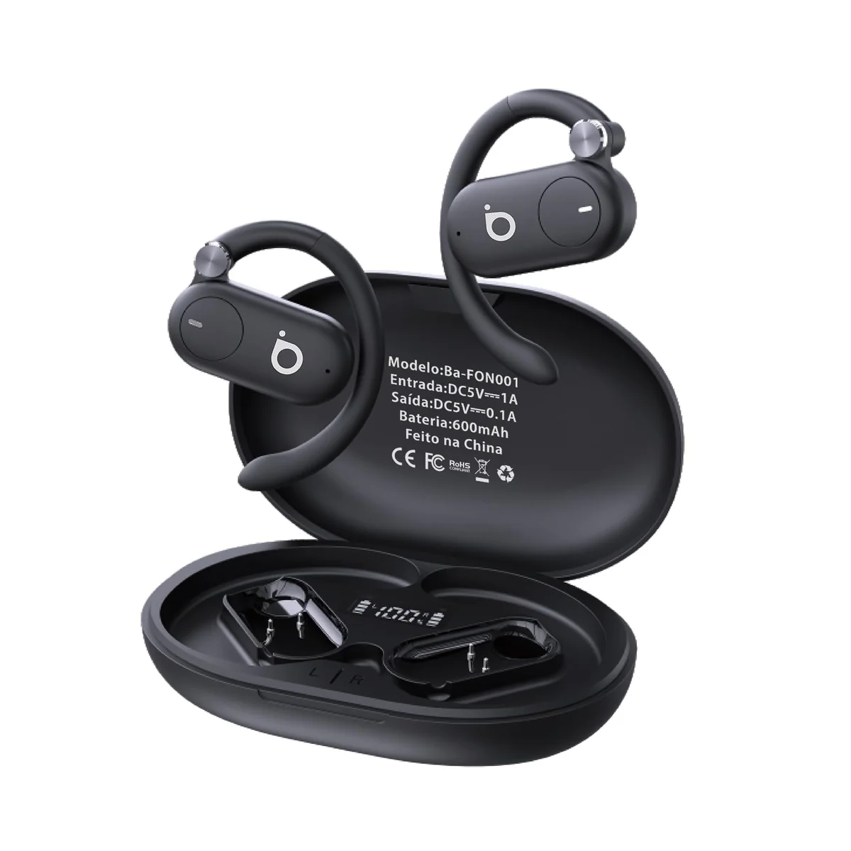 Fones de Ouvido Sem Fio Basike D91, Bluetooth 5.4