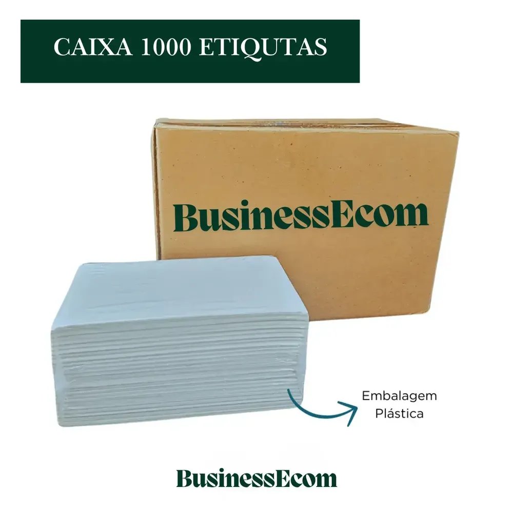1.000 Etiqueta Térmica Sem Rolo 10x15 /100x150 Formato Resma Sem Rolo Cor Branco - Businessecom