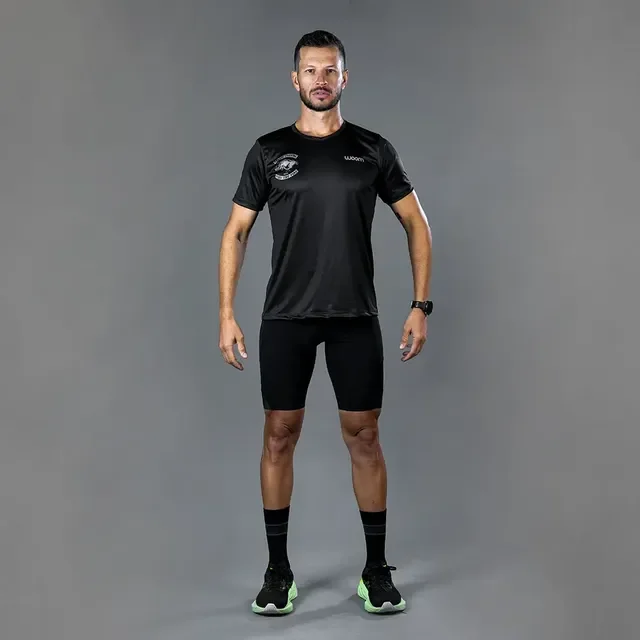 Camiseta Running Woom Garage Training Preto Masculina Ii