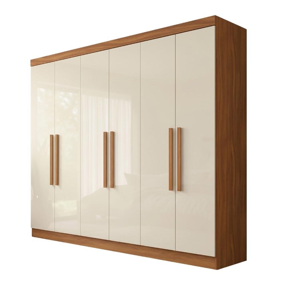 Guarda Roupas Casal 6 Portas 2 Gavetas Madrid