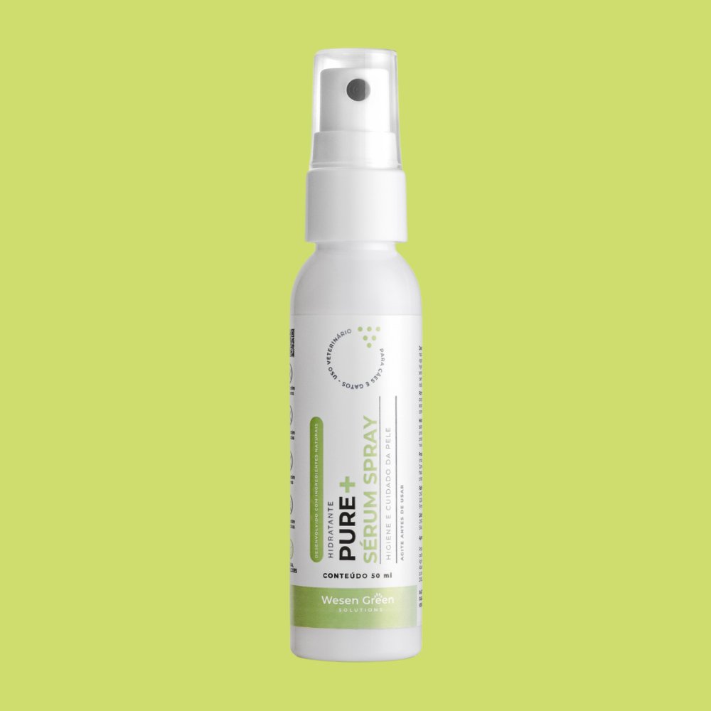 Pure+ Sérum Spray para Alívio de Coceiras, Irritações, Pele Sensível | Cães e Gatos | Wesen Green