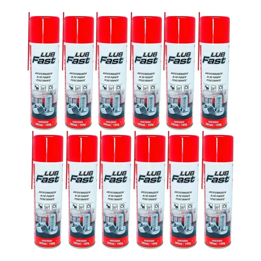 Kit Desengripante Spray 300ml 12 Unidades Te0001161 Lub Fast