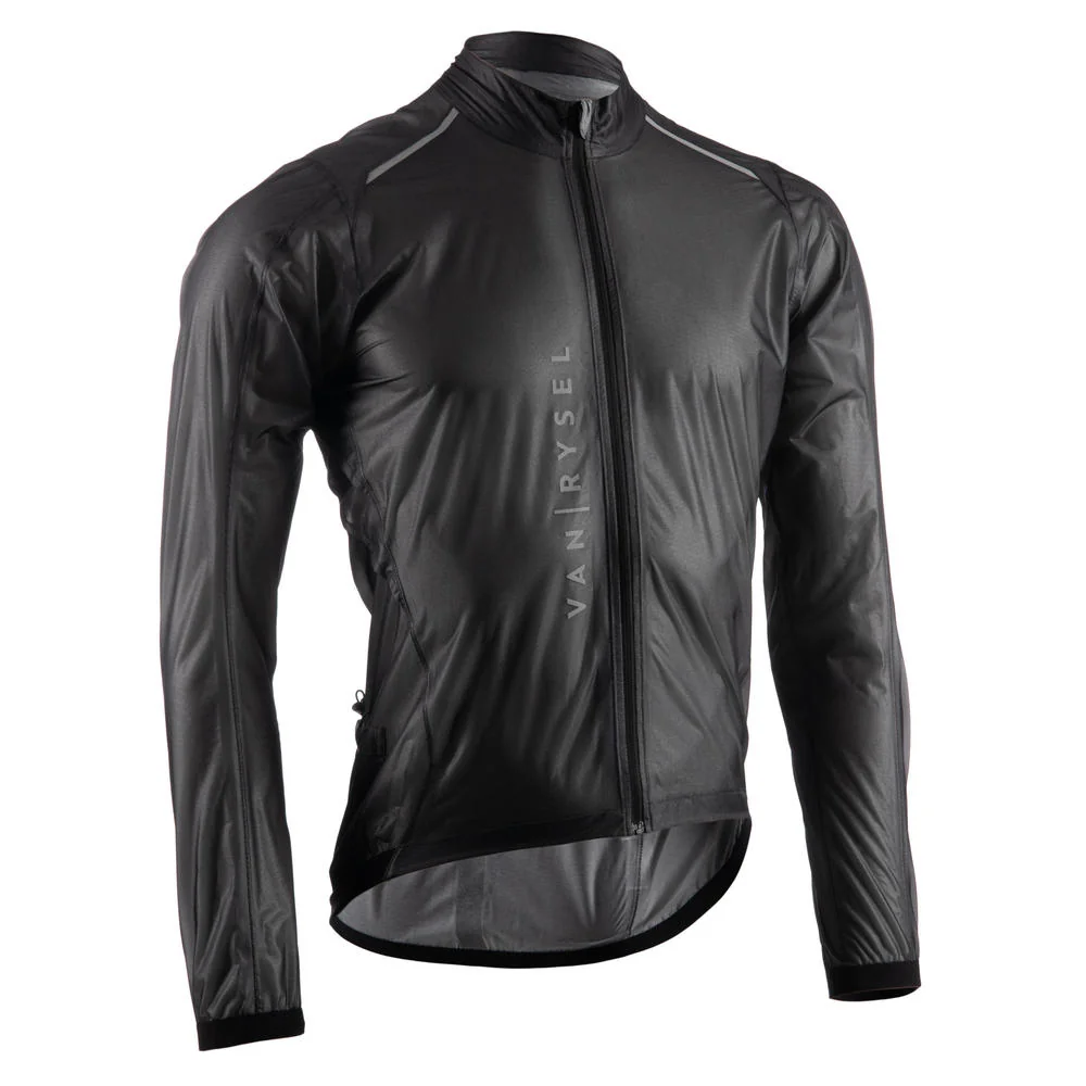 Jaqueta Adulta Impermeável Ultralight Van Rysel Preto
