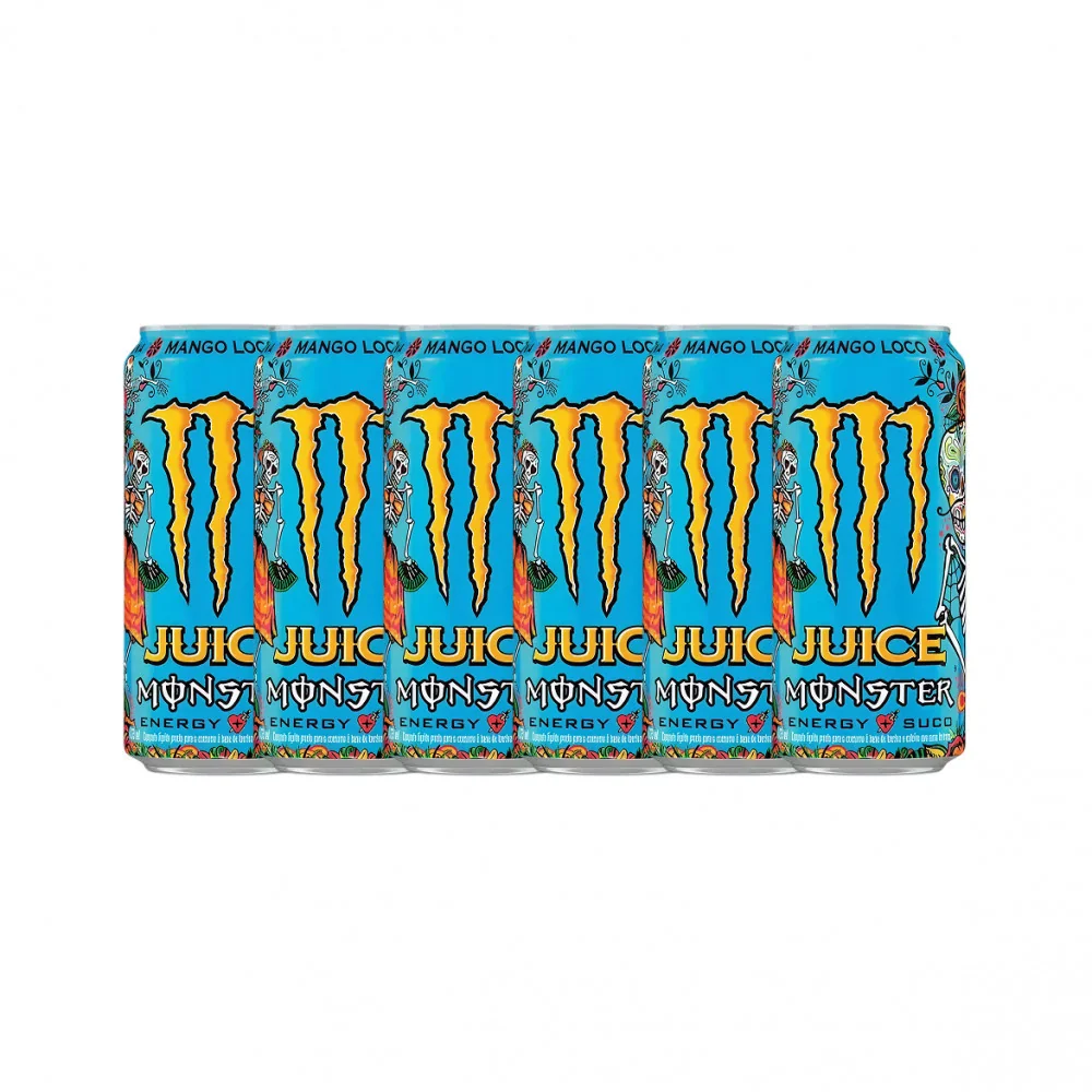 Kit com 6 Energético Monster Mango Loco Lata 473ml