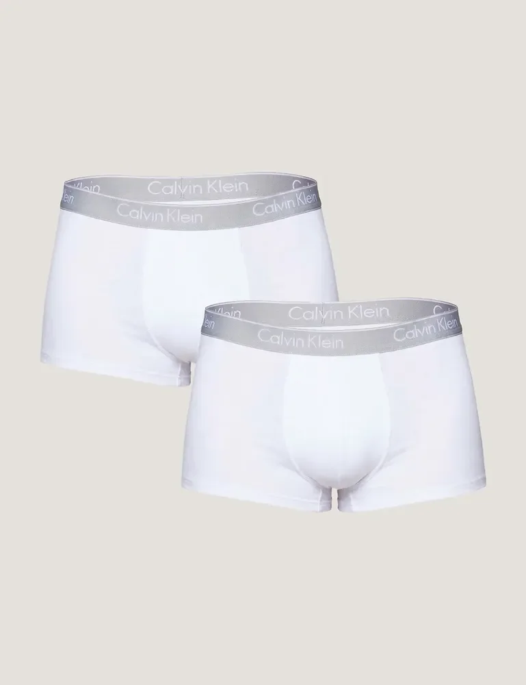 Kit 2 Cuecas Boxer Masculinas Elástico Calvin Klein Branco M