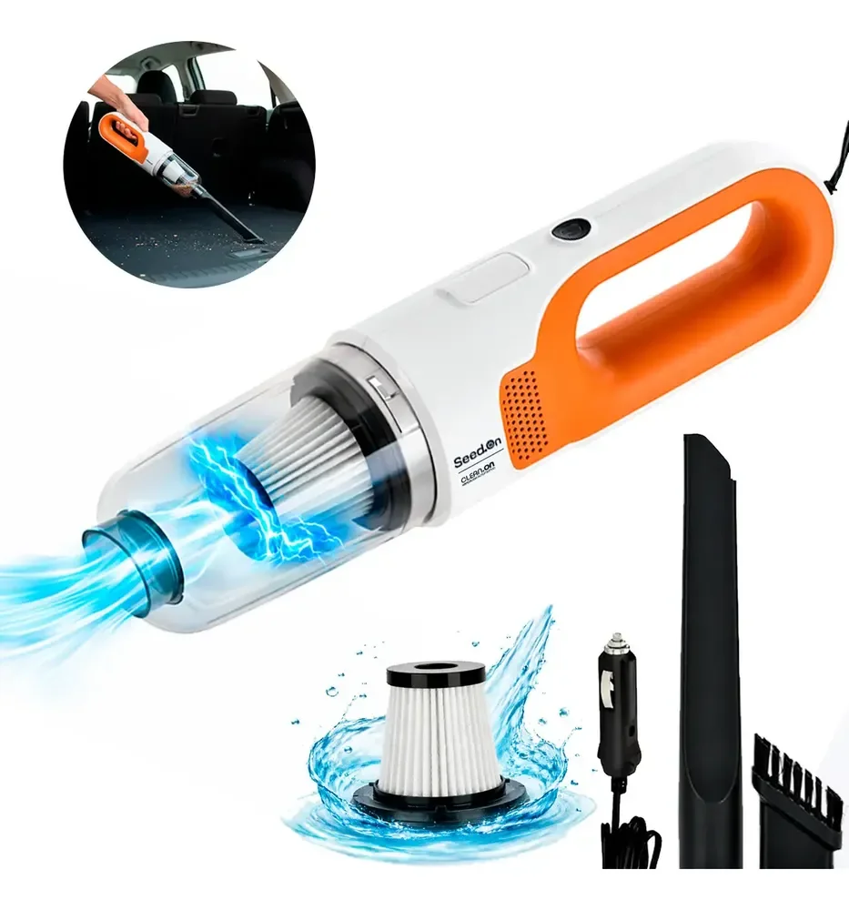 Aspirador De Pó Automotivo Portátil Potente 180w Com Filtro Hepa E Cabo De 4,0m Para Carro Caminhão Caminhonete