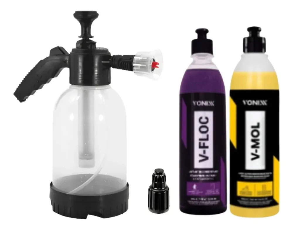 Kit Snow Foam 2l Espuma 2 Em 1 Lavar Carro Vfloc Vmol Vonixx