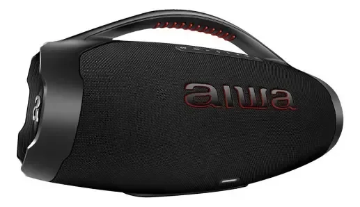 Caixa De Som Boombox Aiwa Aws-bbs-01b 200w Rms Bluetooth Res Cor Preto