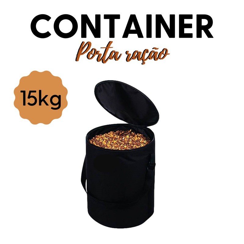 CONTAINER PORTA RAÇÃO 15kg - IMPERMEÁVEL