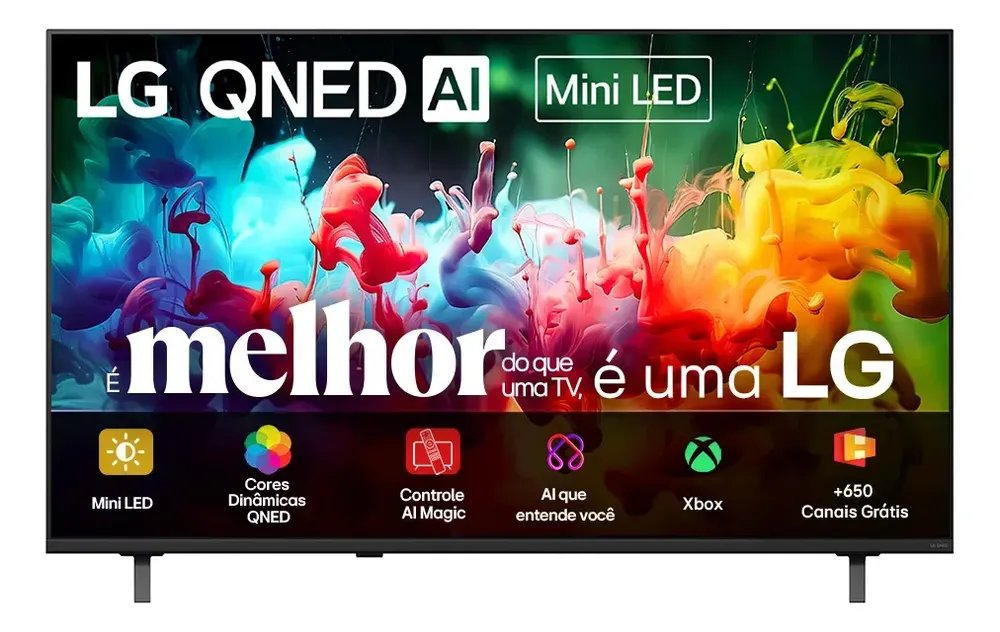 Smart TV LG 50'' QNED Mini LED 4K Processador A7 AI GEN9 50QNED70BSA 2026
