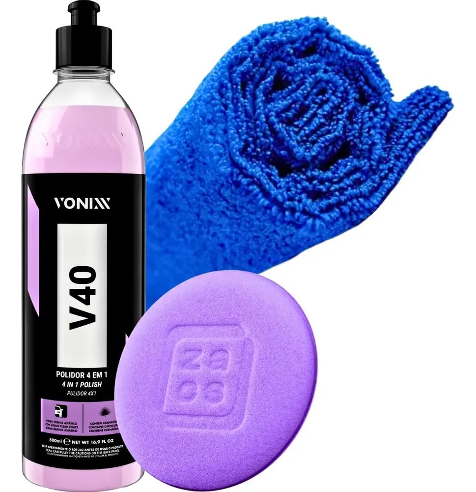 Polidor Automotivo Vonixx V40 Corte Refino Lustro Proteção 500ml