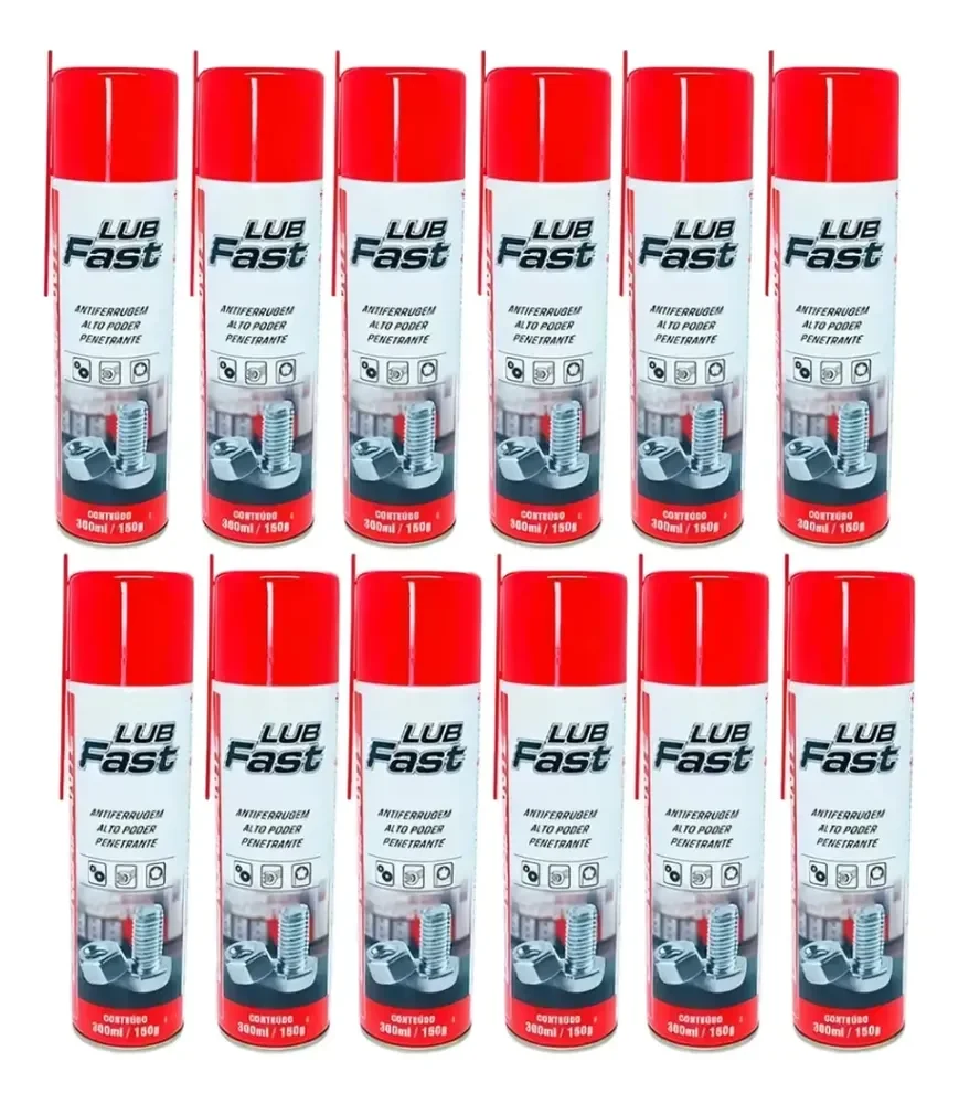 Kit 12un Lubfast Óleo Protetivo Desengripante 300ml