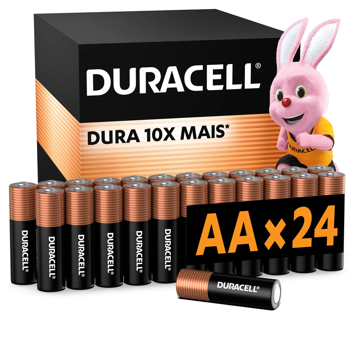 Duracell Pilhas Alcalinas AA Pequena Pack 24 Unidades – Dura até 10x Mais – Ideal para Controle de Videogame e Brinquedos