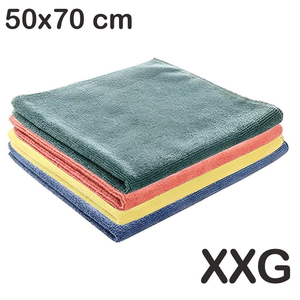 Kit 07 Pano microfibra 50x70cm Grosso Limpeza Automotiva e Doméstica
