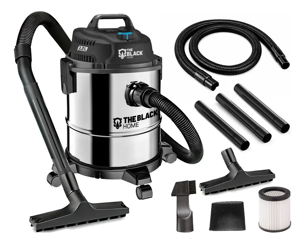 Aspirador De Pó Inox 12 Litros Turbo Versátil Eletroportátil Prateado 220v