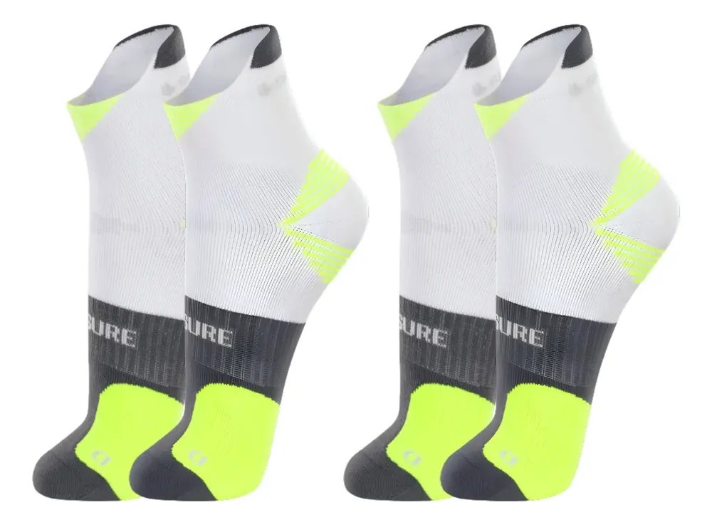 Kit 2 Meia Lupo Cano Curto Esportiva Dry Unissex Anti Bolha Branco Listras G (41-44)