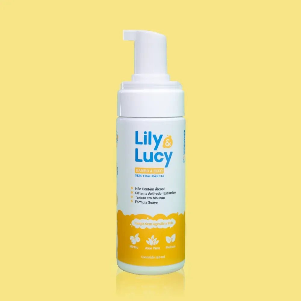 Banho A Seco Sem Fragrância Lily & Lucy 150ml Para Gatos Sem Fragrância