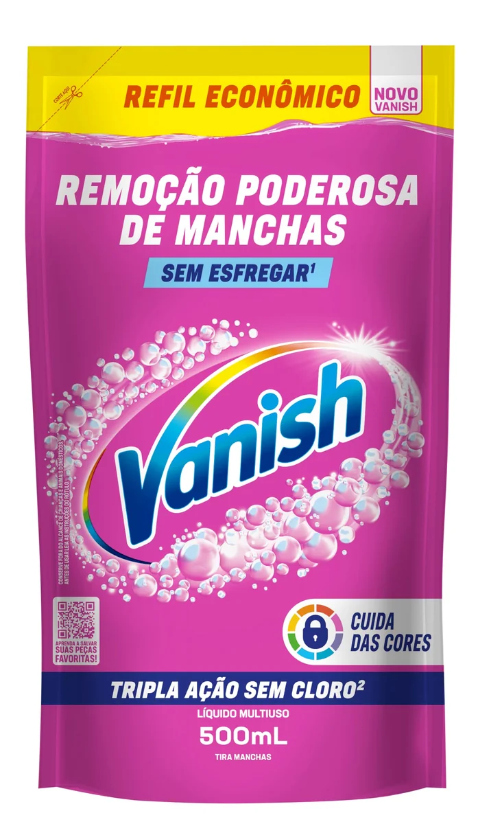 Tira Manchas Vanish Líquido Multiuso para roupas coloridas Refil Econômico 500ml