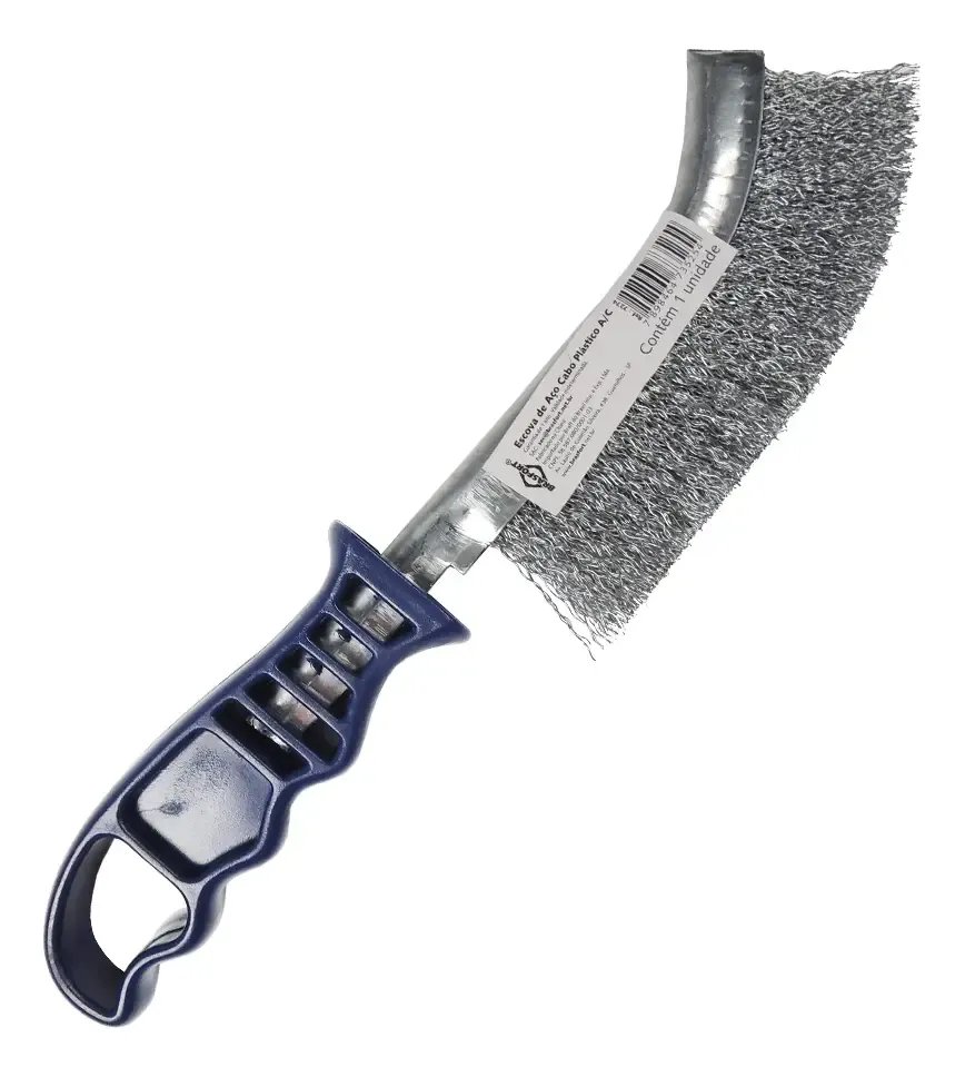 Escova De Aço Carbono C/ Cabo Plástico Manual- Brasfort 7274