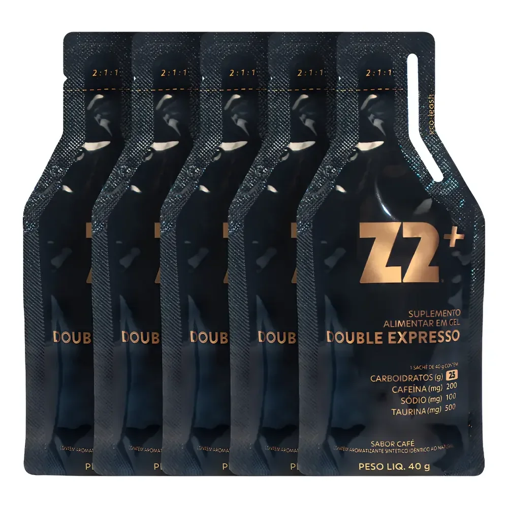 Energy Gel Z2+ Double Expresso Box 10 Unidades Sachê 40g Double Expresso