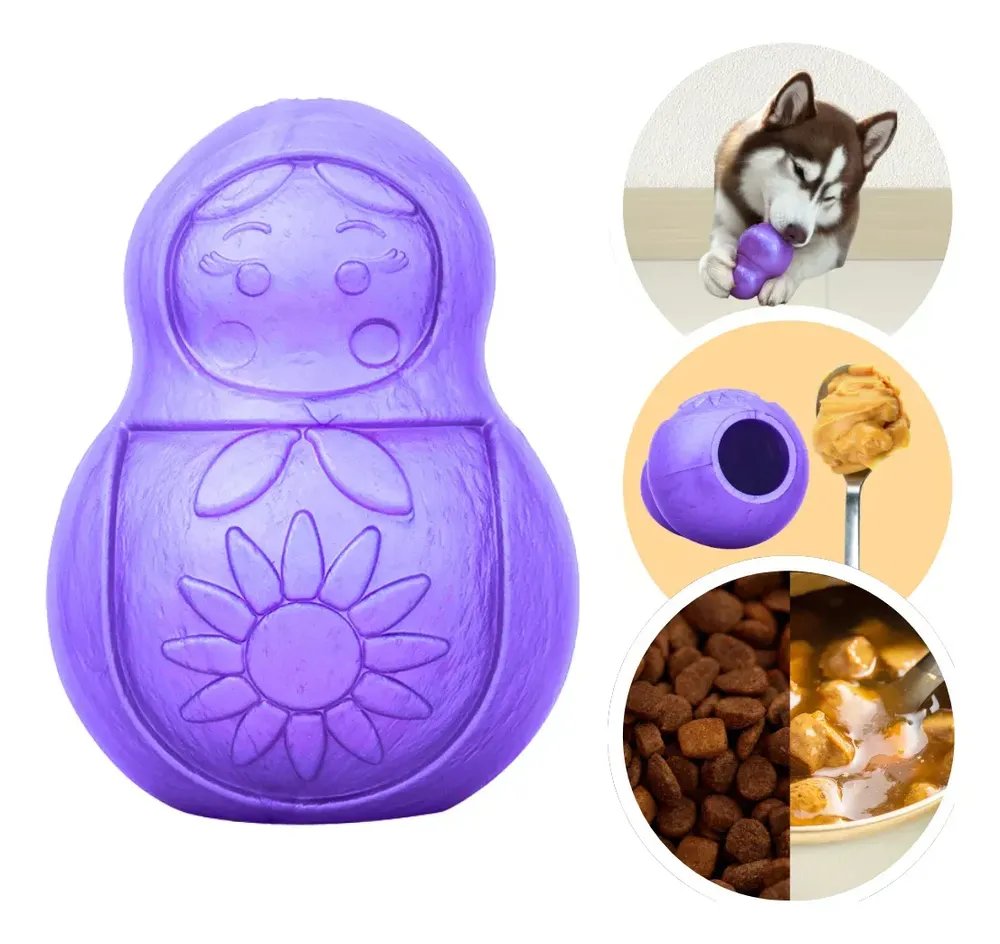Bonequinha Lilás Petgames Brinquedo Recheável Mordedor Tam M