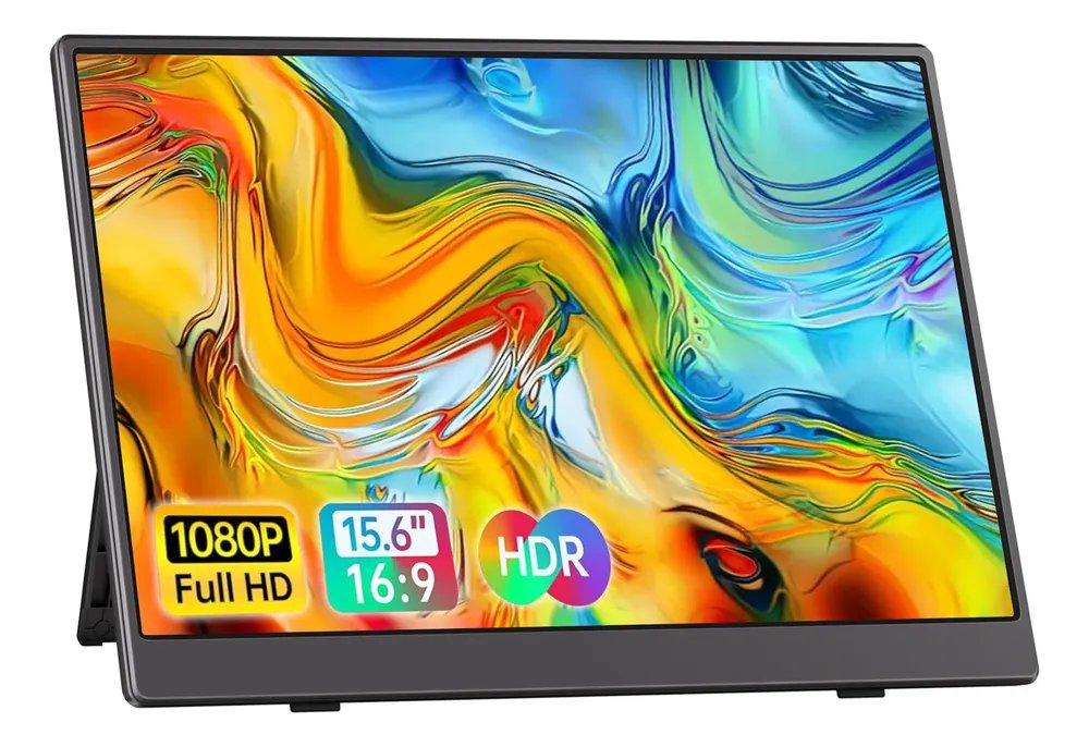 Monitor Portátil 15.6'' Tela Externa Hdr Ips 1080p Ultrafino Preto 127/220v
