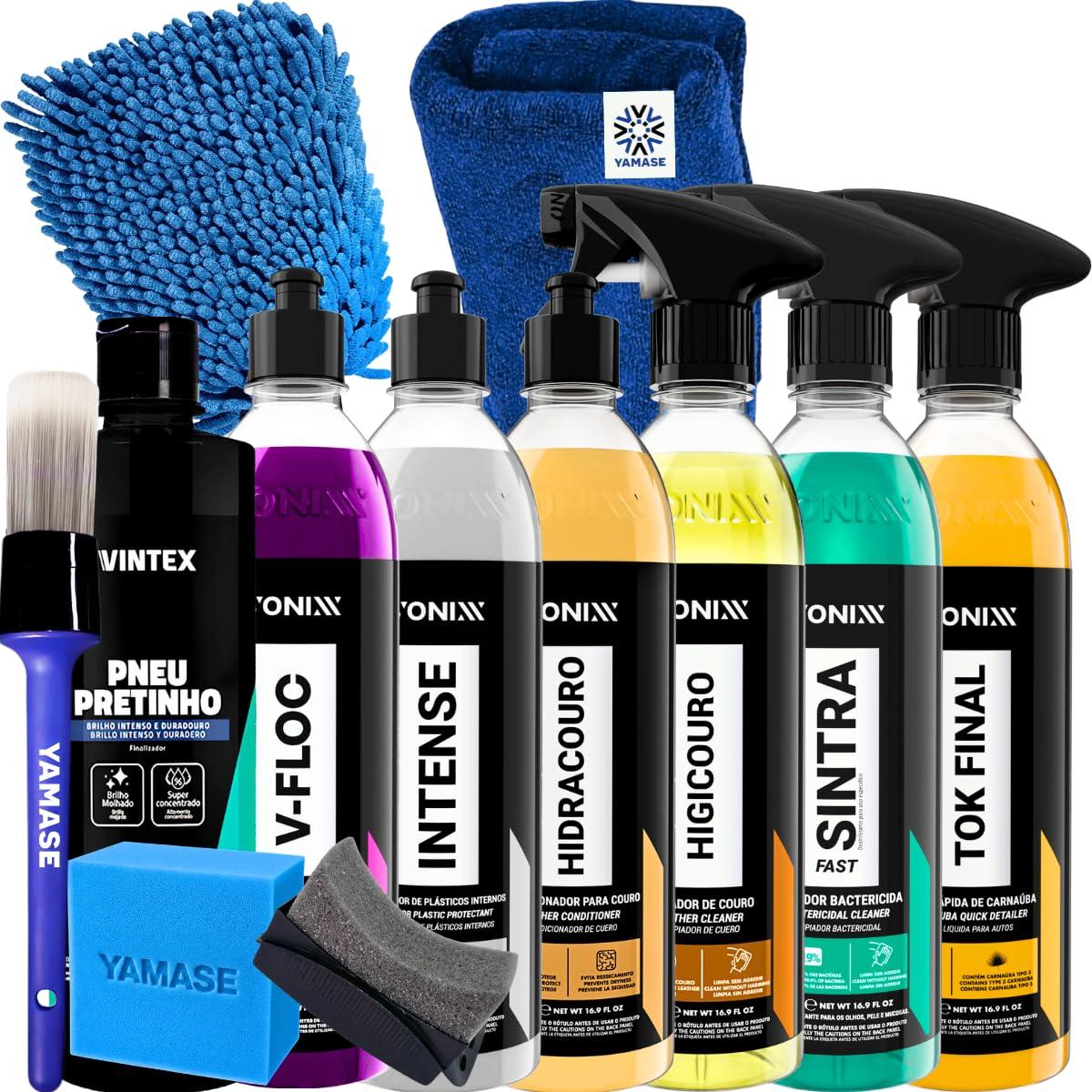 Kit Lavagem Automotiva Completa V-floc Intense Hidracouro Higicouro Sintra Tok Final Vonixx Acessórios Yamase