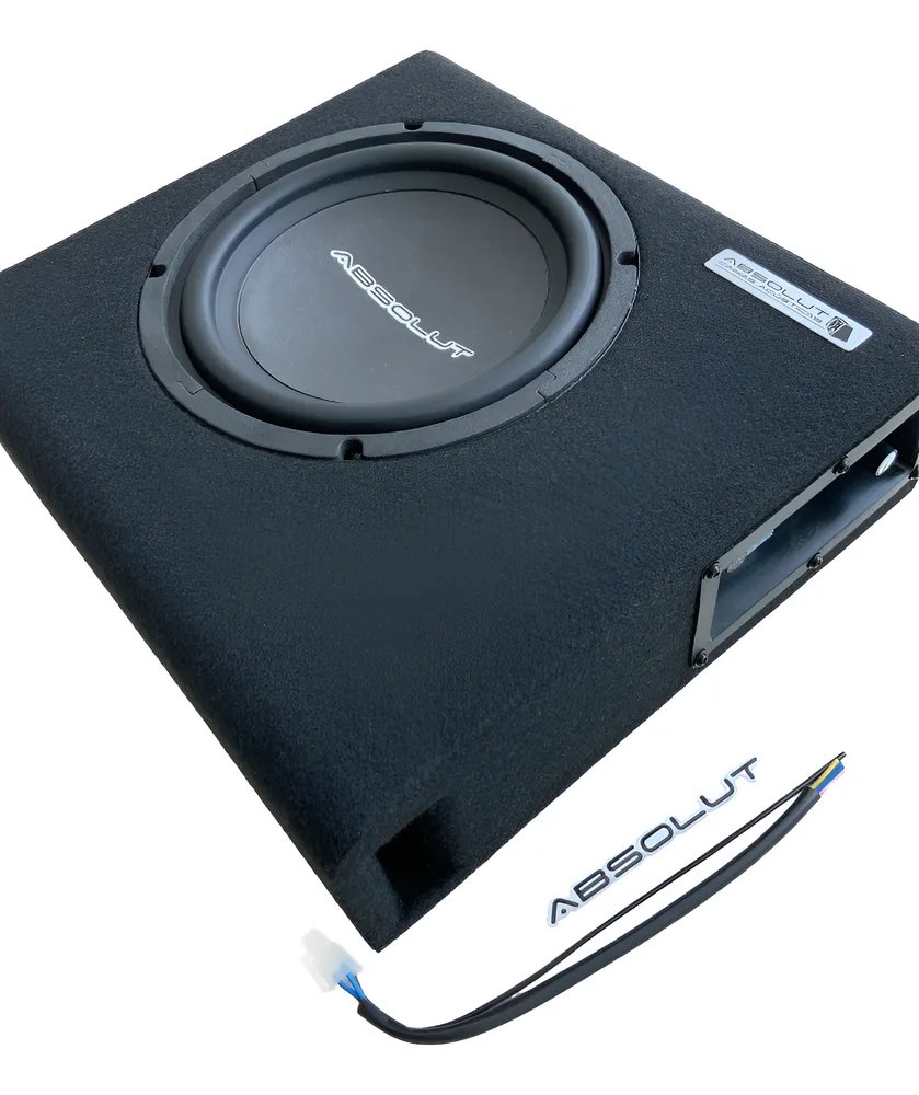 Caixa Som Amplificada Carro Mini Slim Sub 8 Pol Absolut