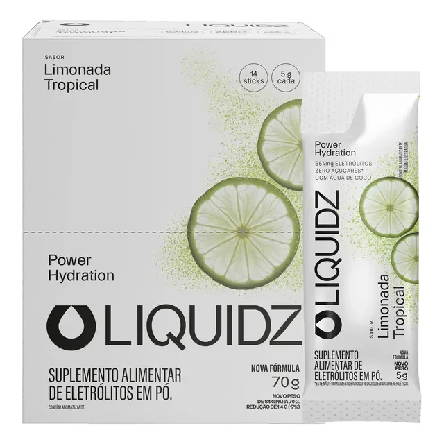 Liquidz® Eletrólitos Em Pó Zero Açúcar Cx 14 Doses