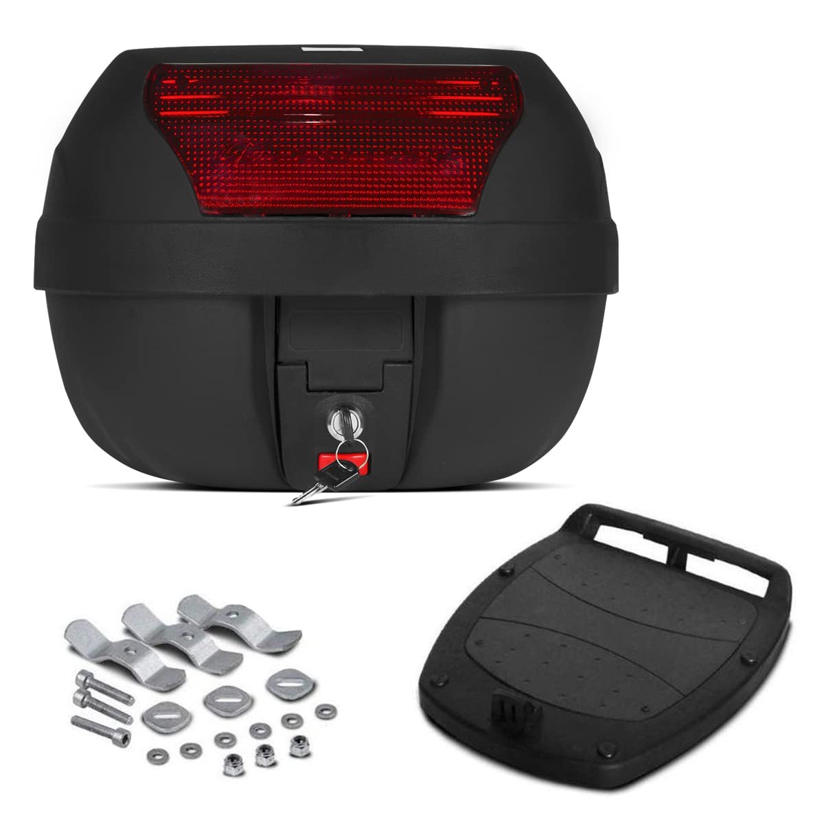 BAULETO PLÁSTICO SUPERIOR 28 LITROS PRO TORK SMART BOX REFLETOR VERMELHO
