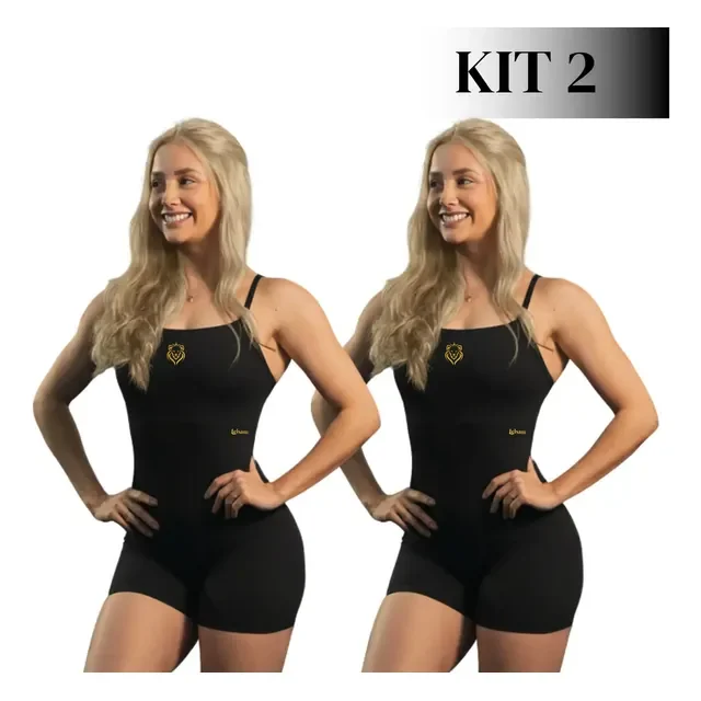 Kit 2 Macaquinhos Fitness Virgínia Zero Transparência Luxo