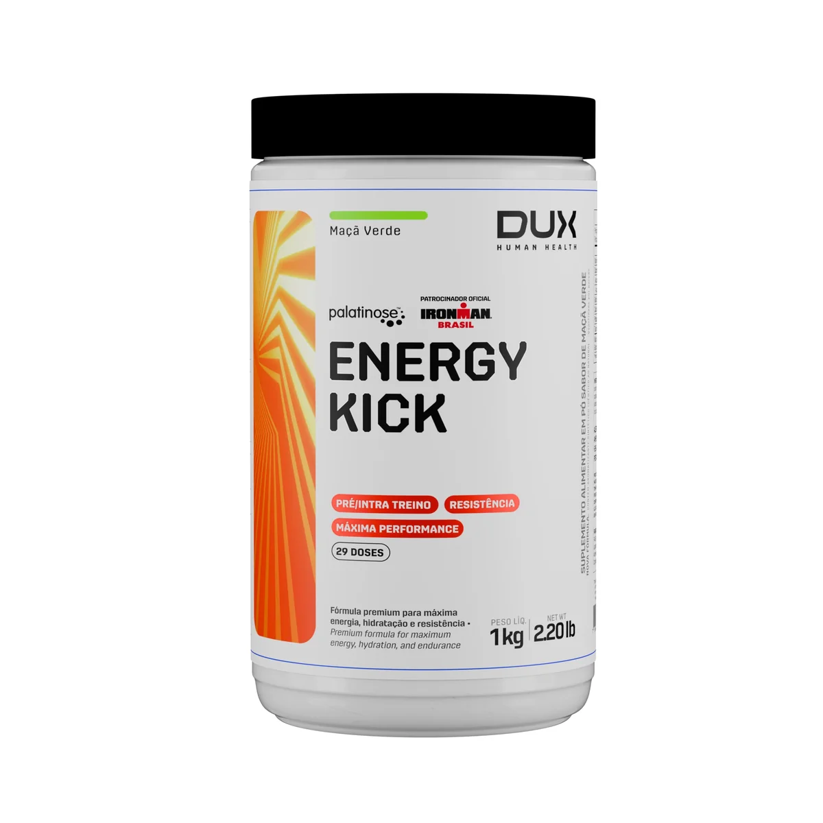 DUX Energy Kick Maça Verde - Pote 1000 G