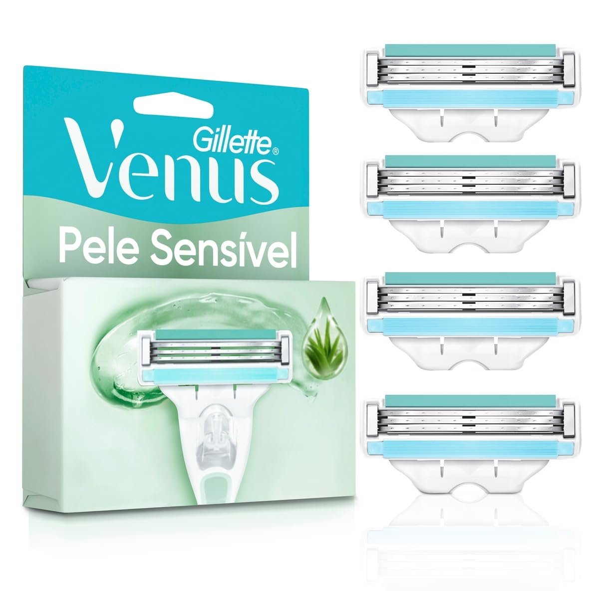 Gillette Venus Pele Sensível Carga para Aparelho de Depilar, 4 Unidades