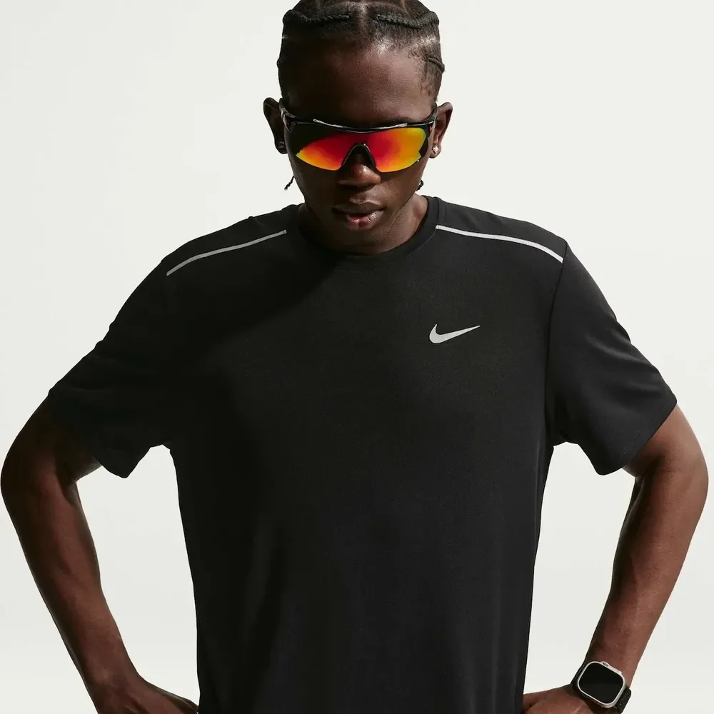 Camiseta Dri-fit Nike Uv Miler Masculina Preto/cinza Gg