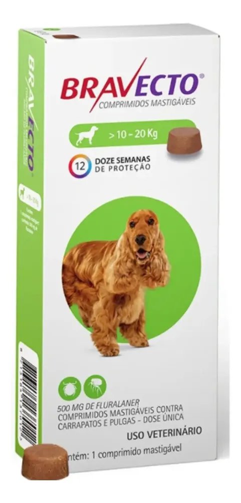 Bravecto Cães De 10 A 20kg Envio Imediato