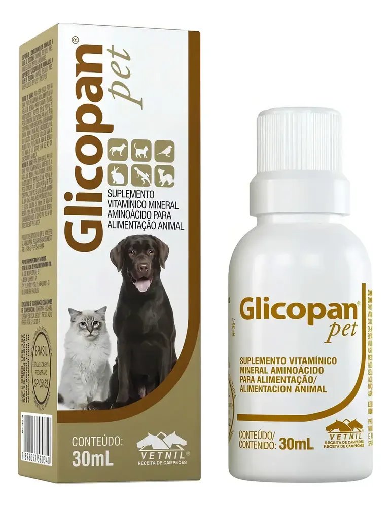 Glicopan Pet Vetnil Para Cães E Gatos 30ml