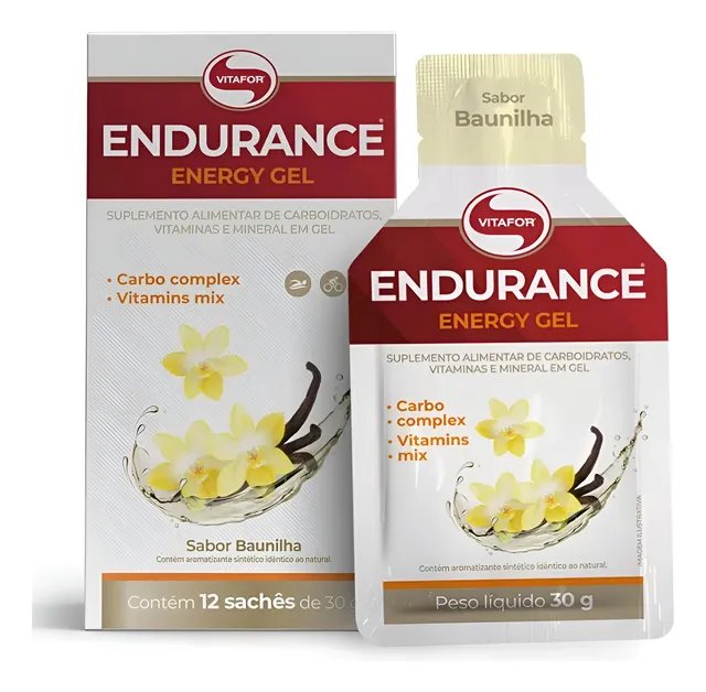 Endurance Caffeine Gel Vitafor Caixa Com 12 Sachês