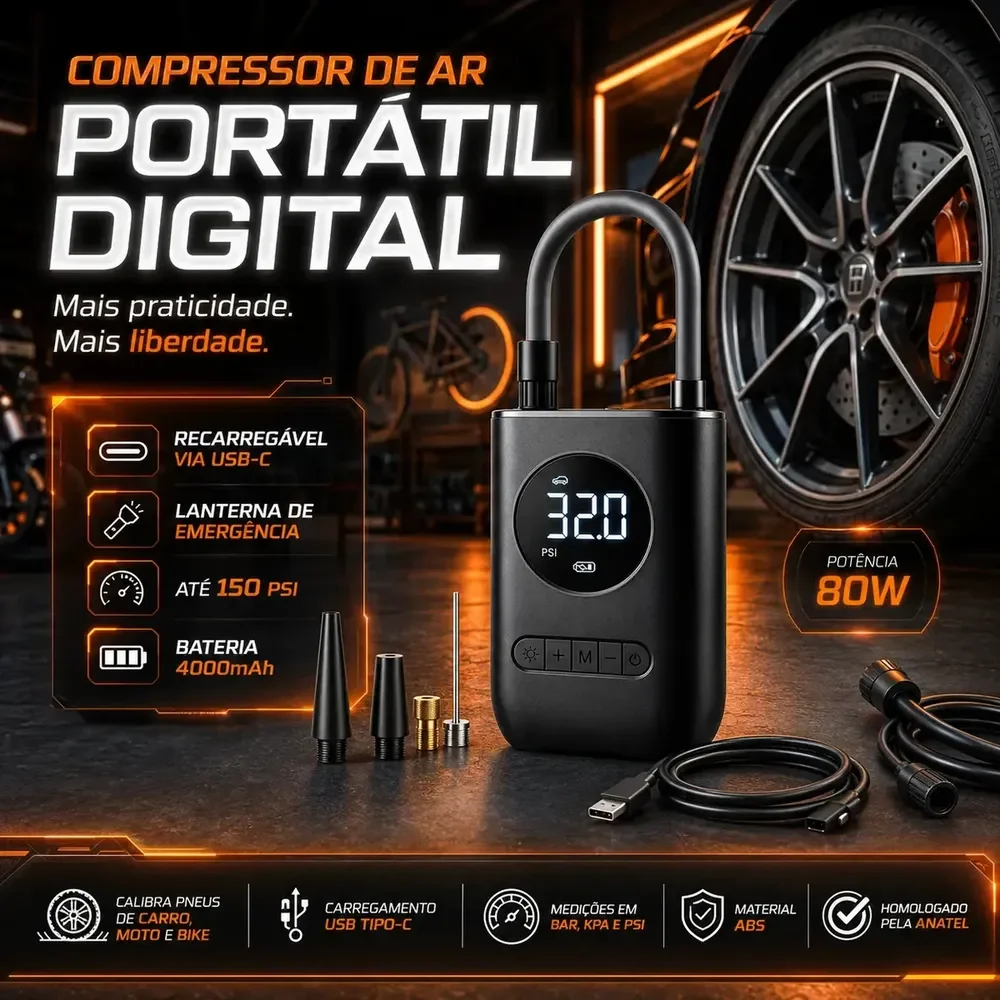 Portátil B&G Mini Compressor