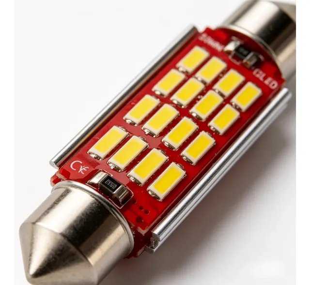 Par Lâmpada Led Carro Torpedo Canbus Canceller Teto
