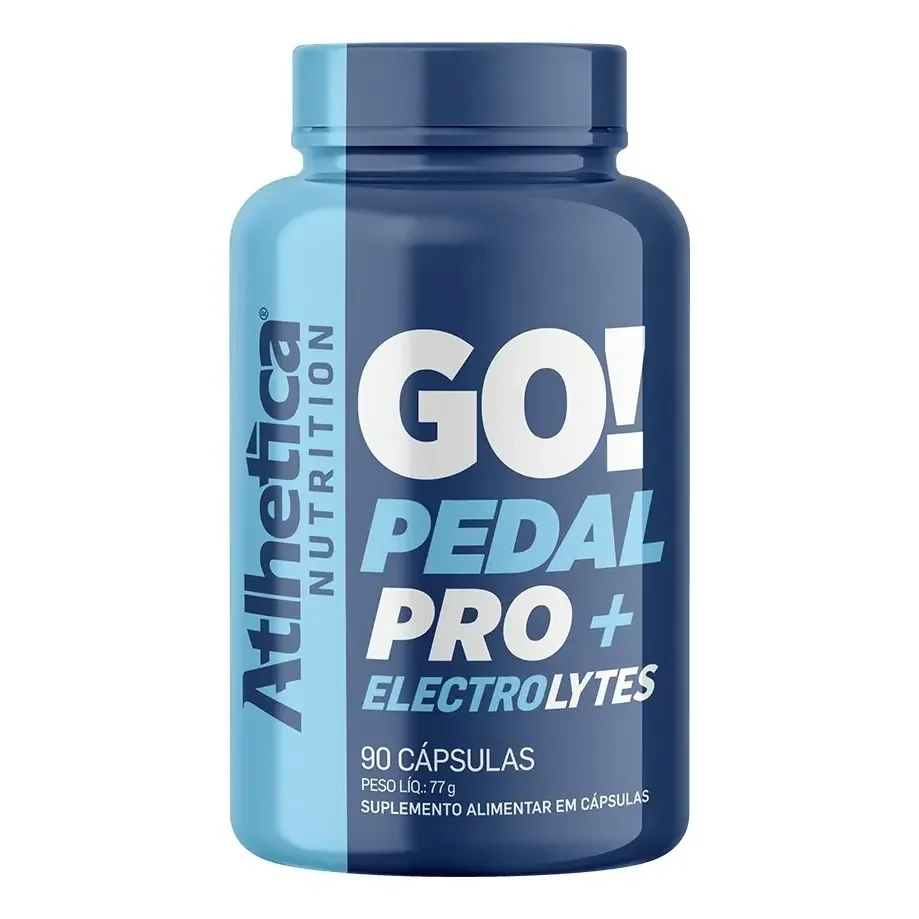 Atlhetica Go! Pedal Pro Cápsulas Eletrólitos Suplemento Esportivo 90 Cáps Sem Sabor