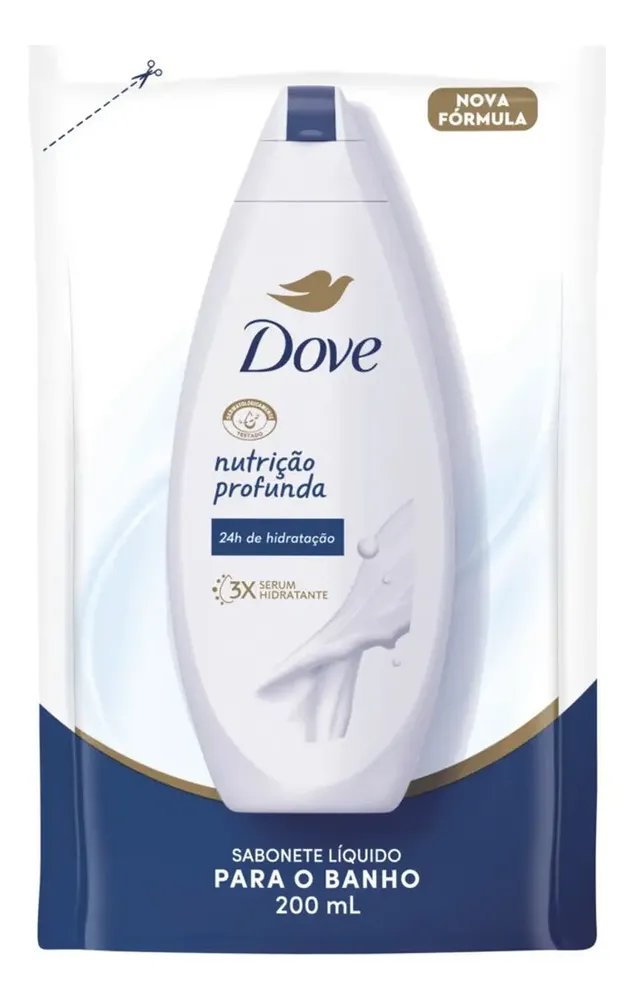 Dove Sabonete líquido Nutrição Profunda Refil 200 ml