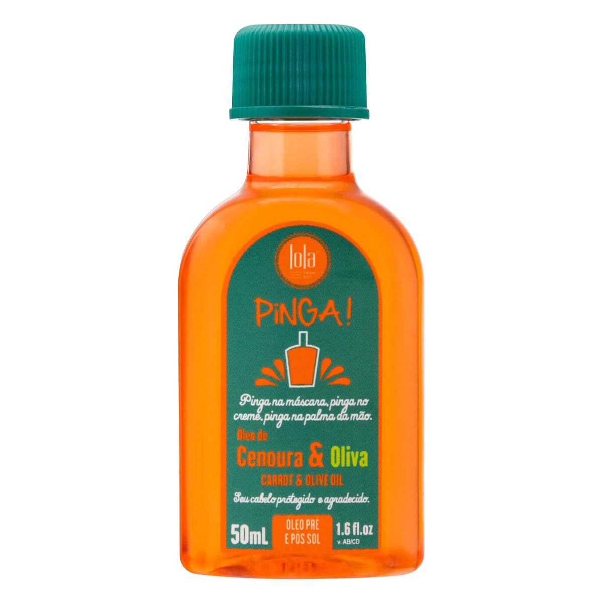 Pinga Cenoura e Oliva Óleo 50ml , Lola Cosmetics