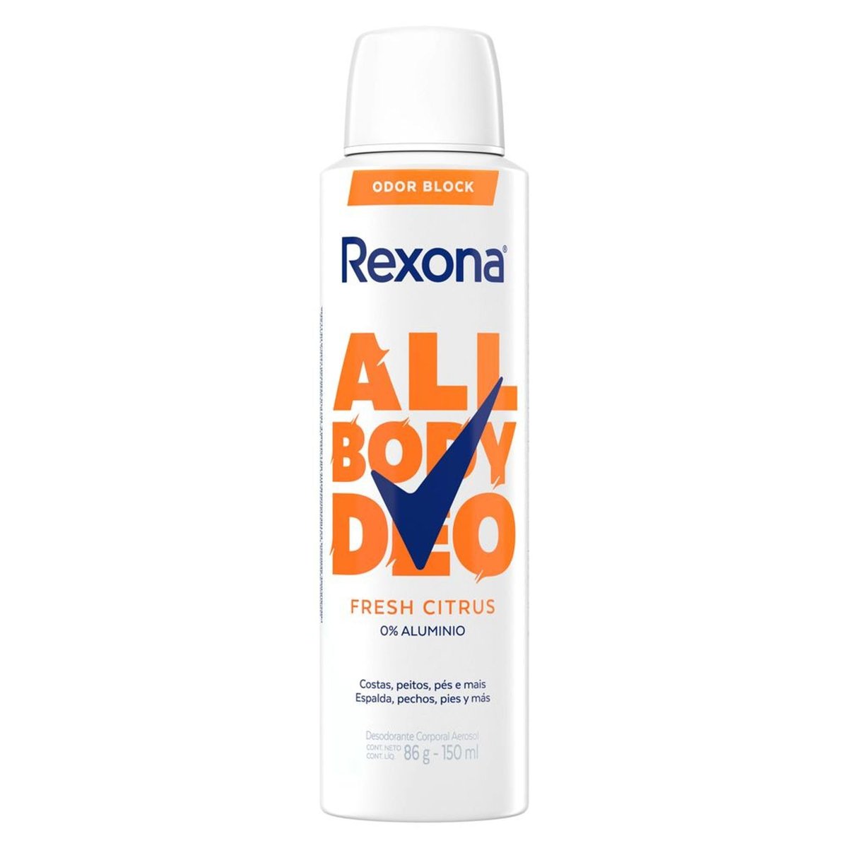 Rexona All Body, Desodorante Corporal Aerossol, Para o Corpo Todo, Fresh Citrus 150ml