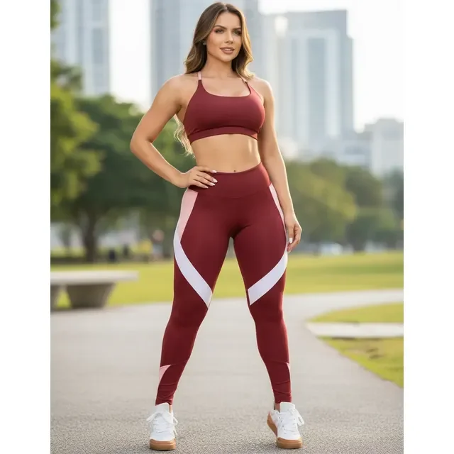 Conjunto Fitness Academia Top E Calça Zero Transparência