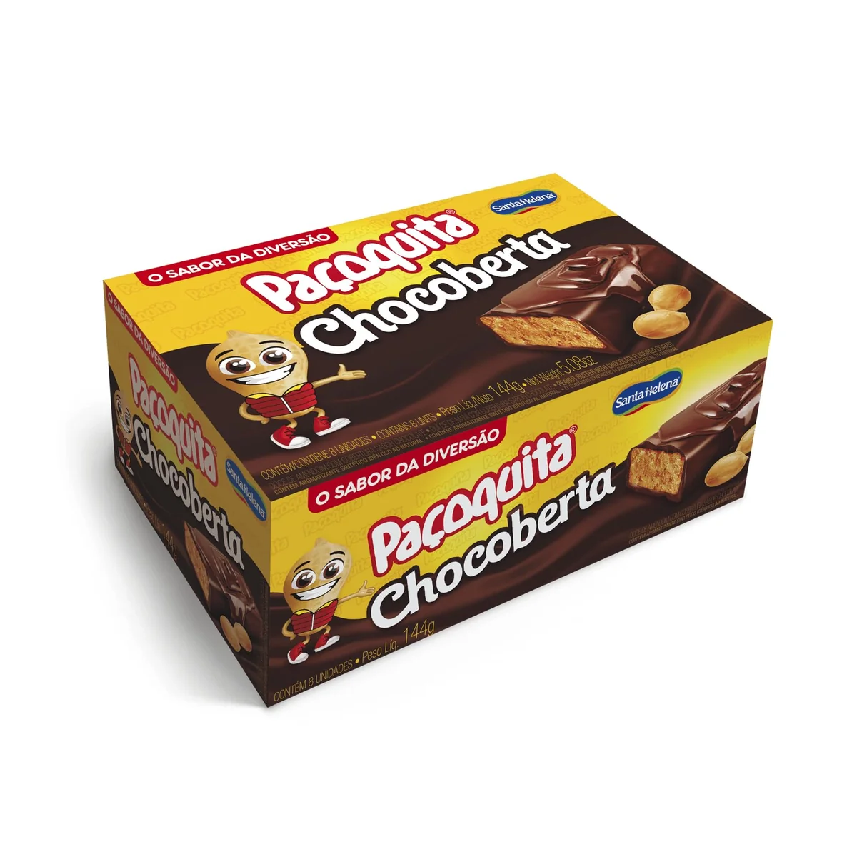 PAÇOQUITA COBERTA COM CHOCOLATE DISPLAY DE 144G
