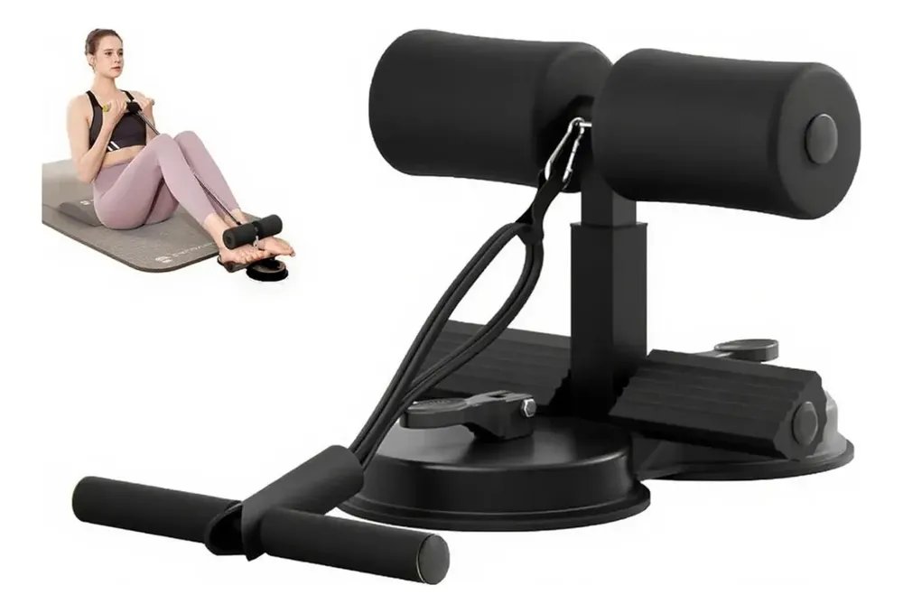 Equipamento Auxiliar Deabdominais Fitness Muscular Abdominal Preto